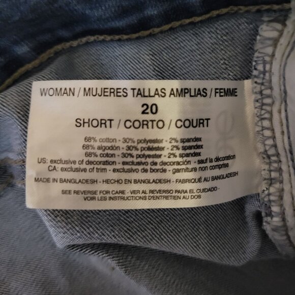 Gloria Vanderbilt Amanda Bootcut Jeans 20 W Short Women's Denim Blue Stretch - Picture 7 of 9